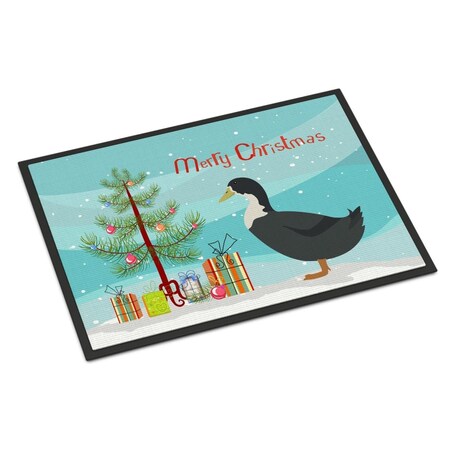 Carolines Treasures Blue Swedish Duck Christmas Indoor or Outdoor Mat, 24 x 36 in. BB9229JMAT
